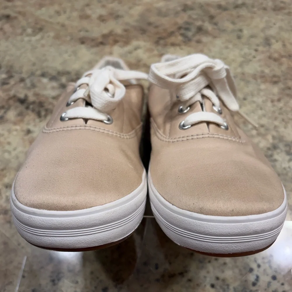 Keds Andie Microstretch Stone Twill Polka Dot Lined Sneakers Size 6.5